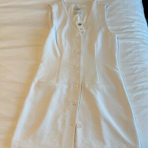 NEW white A&F Button Down Dress